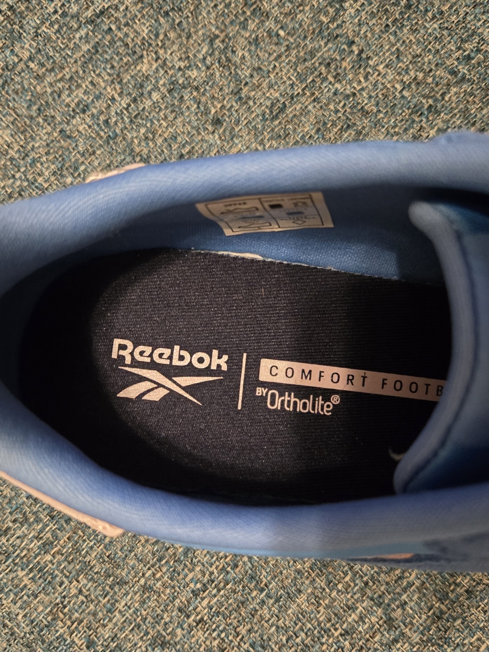 Reebok Fiori Retro Blue and Pink Low-Profile Suede & Nylon Sneakers - Picture 6 of 9